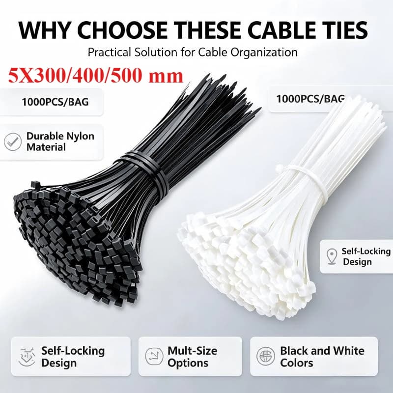 Anti Break Nylon Zip Ties Push Mount Base Self Lock Tooth Structure Cable Fastener Practical Parts for Cabinet Office Workshop