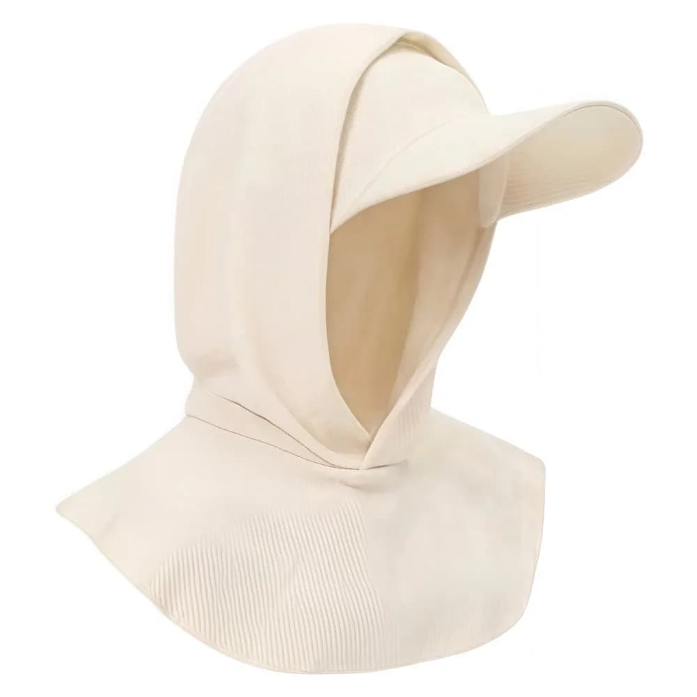 Cappello da Baseball con Cappuccio e Protezione per il Collo Integrata, Ampia Tesa, Versatile, Parasole, Tinta Unita, Semplice, Estivo, Stile Turbante