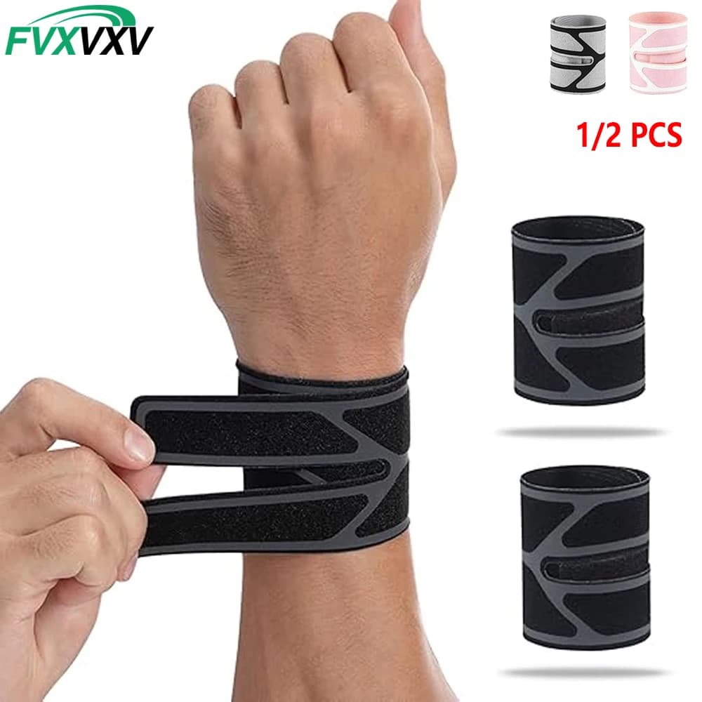 Supporto per Polso Destro e Sinistro, Fascia Compressiva Ultra-Sottile Regolabile per Tendinite, Artrite, Sollevamento Pesi