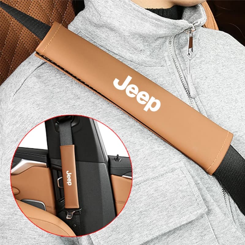 Accessori protettivi per spalla copri cintura di sicurezza per auto in pelle per Jeep Renegade Compass Grand Cherokee Wrangler Patriot Rubicon