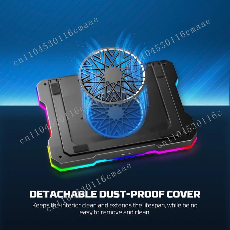 Fantech NC22 Luci estetiche Dispositivo di raffreddamento per notebook Supporto per notebook con supporto per laptop USB ad altezza regolabile con ventola di raffreddamento