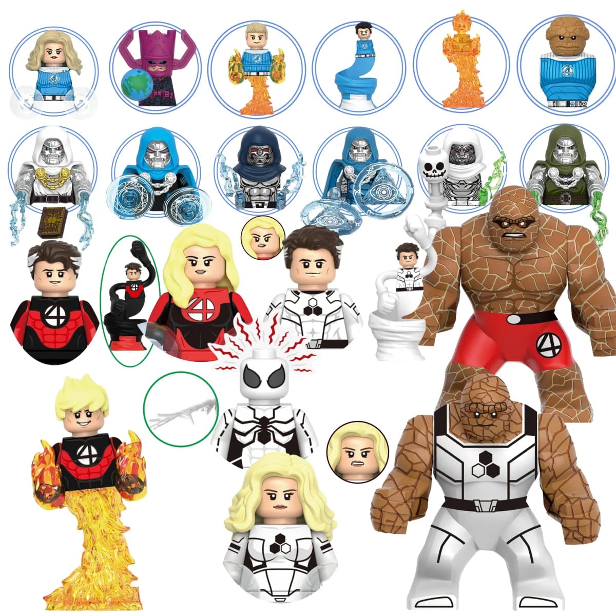 Box Blind Mini Building Blocks G0158 Big Figure Goblin Spiderman Iron Man Venom Captain Hawk Deadpool Wardrobe Christmas Gift Toy