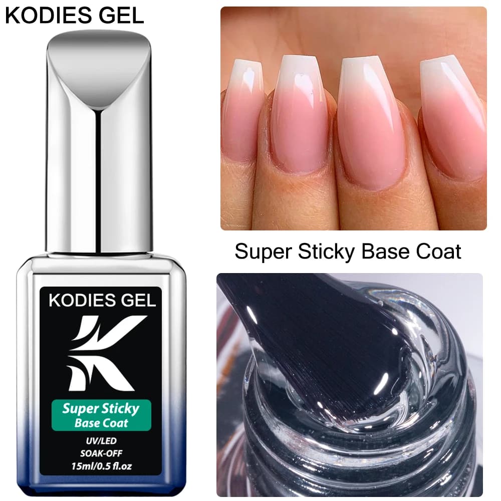 KODIES GEL Bio Keratin Rubber Base Coat UV Gel Nail Polish Vitamin Formula Nail Repair 15ml Reinforcement for semi-permanent manicure