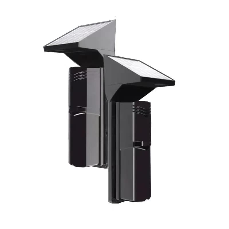 Solar wireless infrared radiation detector, outdoor intrusion wall door and window burglar alarm