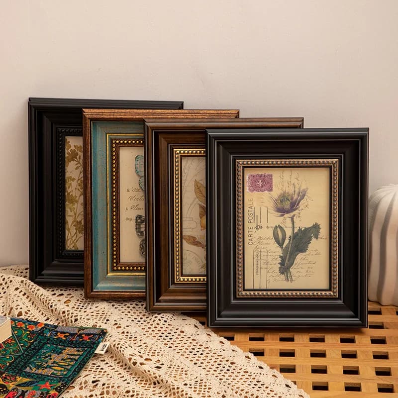 Frames for photos from 6/7/10 inches, frame for photo in fake wood, decoration for bedside table, rustic ornaments for the house