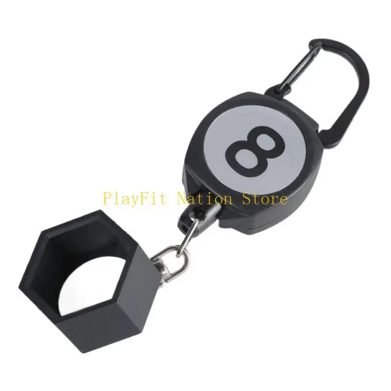 242F Porta gessetti da biliardo Porta gessetti da biliardo con tasca con fibbia retrattile Scatola porta gessetti per stecca da