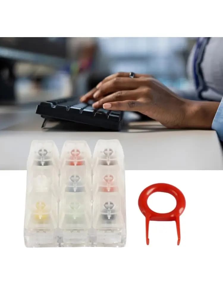 Tester per interruttori meccanici 9 copritasti Base osservazione trasparente