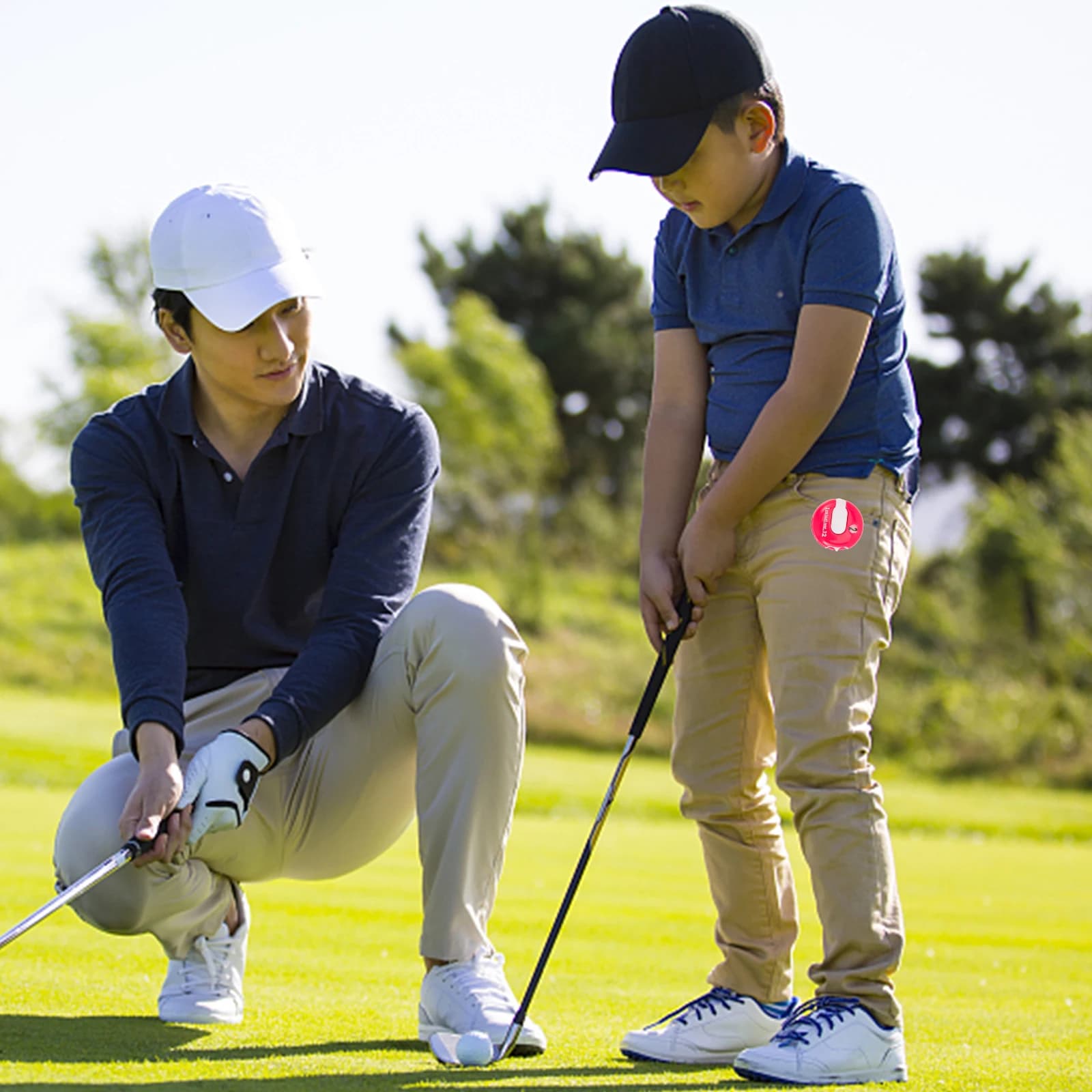 Contatore di punti da golf portatile in plastica con clip per cappello, accessorio per il conteggio dei colpi e indicatore di palline.