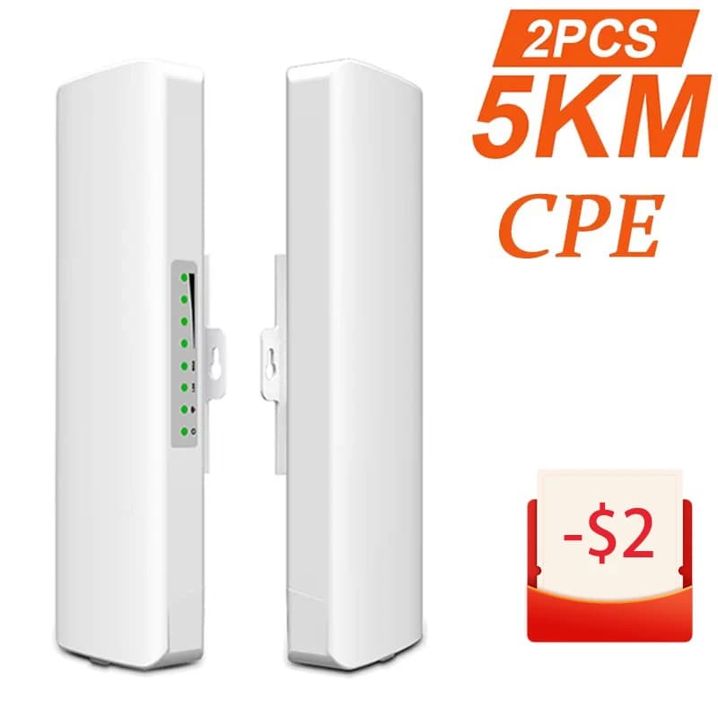 Comfast 2PCS 5KM Esterno CPE 48V POE 300-900Mbps WiFi Bridge IP67 Resistente Alle Intemperie Amplificatore Wireless Ripetitore WiFi Extender Router