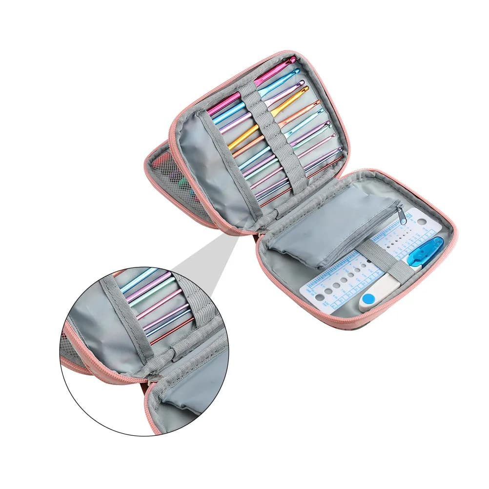 Set di uncinetti di diverse dimensioni per maglioni, sciarpe, progetti fai da te, kit per maglieria e uncinetti per tessitura