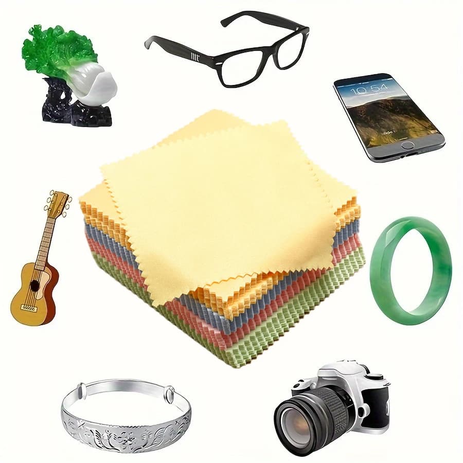 Ultra-Soft Microfiber Cleaning Cloth for Glasses, Cameras, Smartphones & Screens, Reusable Anti-Scratch Lens Wipe, Durable