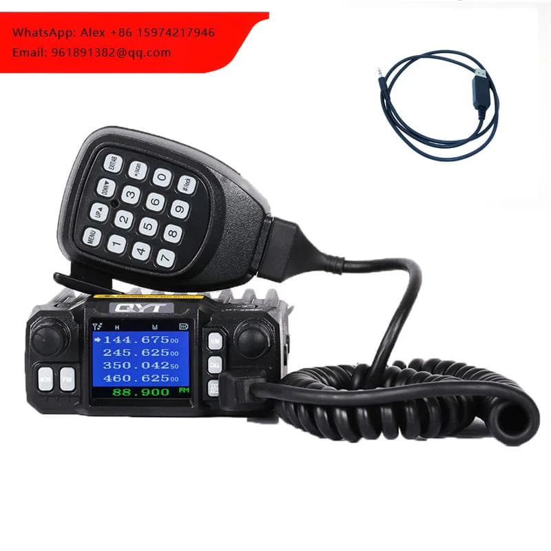Radio Veicolare QYT KT-7900D UHF VHF KT7900d Quad Band 144/220/350/440MHz Walkie Talkie con USB Radio Mobile Bidirezionale