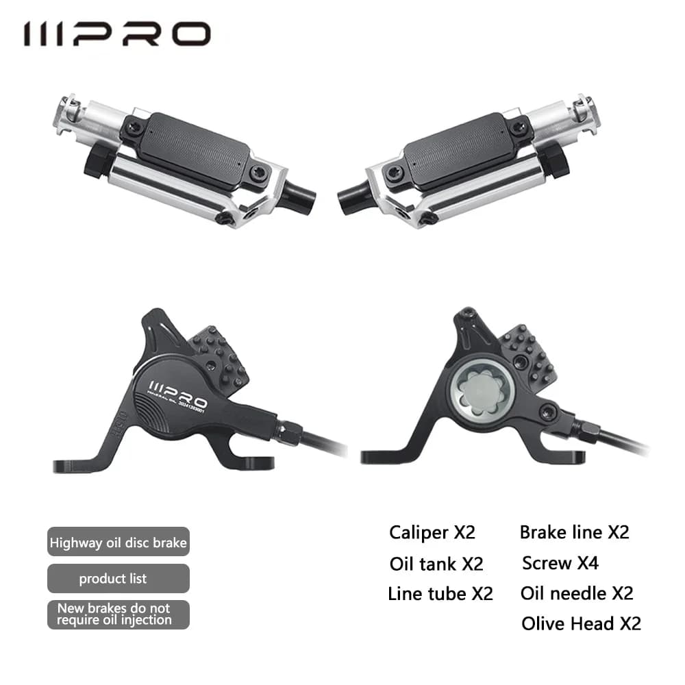 IIIPRO Bicycle mechanical line pull brake converted to hydraulic brake modified parts