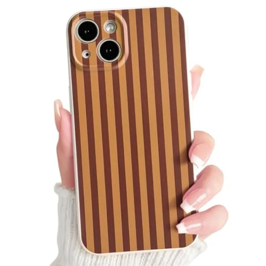 Compatible for iPhone 14 Case Cute Color Striped with Aesthetics Design for Girls Women Soft TPU Shockproof More Protective Gir