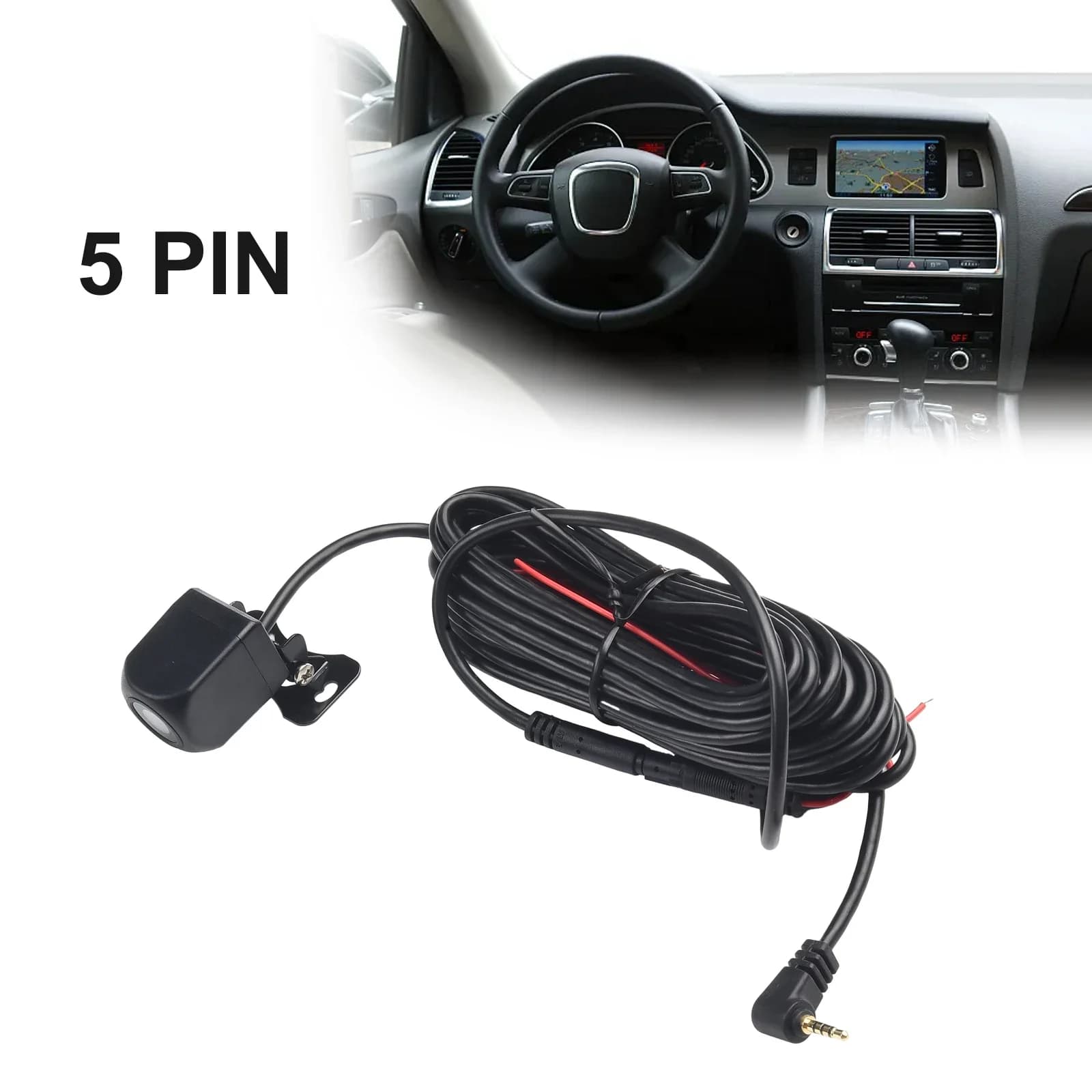 720P rear camera for DVR by car with 2.5 mm AV connector, IP67 waterproof, 170 degree viewing angle with 6 m cable