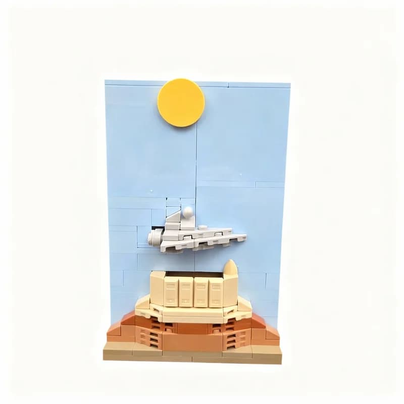 Set di Costruzioni MOC da 151 Pezzi, Modello della Battaglia di Jedha, Giocattolo Educativo Creativo DIY, Regalo di Natale