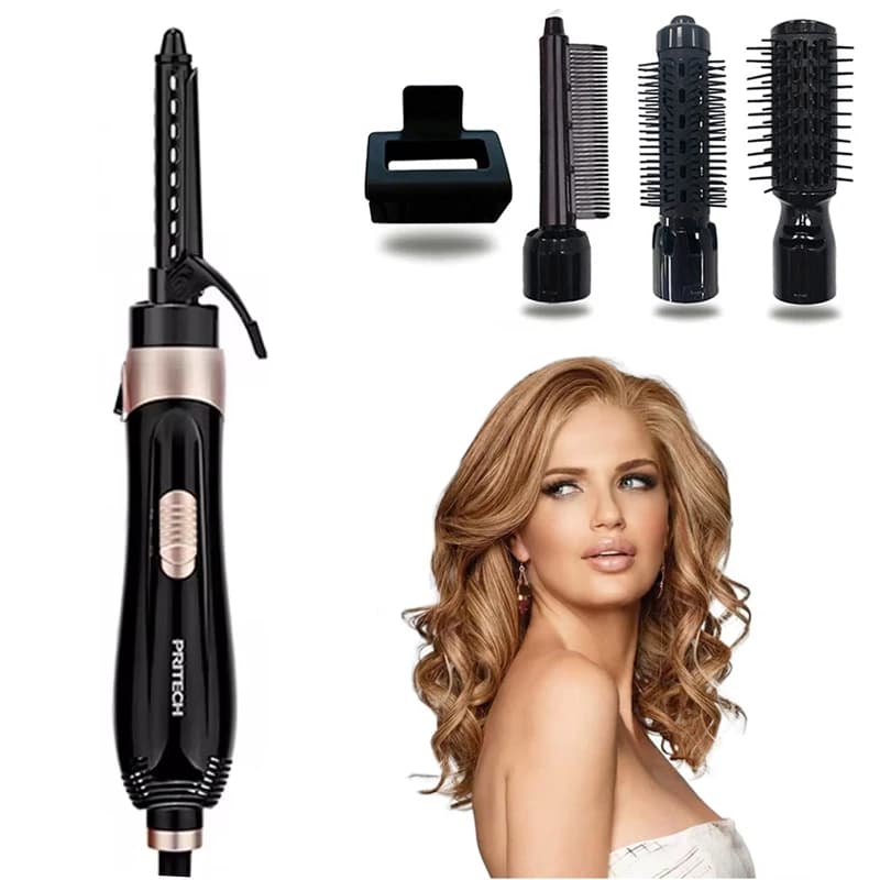 Asciugacapelli elettrico 4 in 1, dispositivo per arricciare e lisciare, spazzola rotante, pettine per asciugacapelli, strumento per lo styling dei capelli