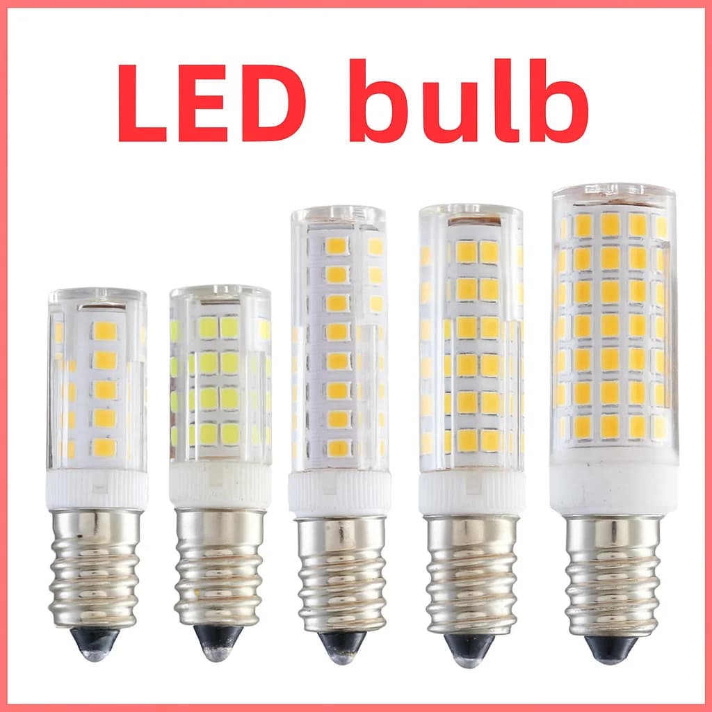 LED bulb E14 7W 9W 12W 15W 18W, 220V-240V Mini light corn light, 2835 SMD, 360 ° The beam angle, replaces halogen bulbs