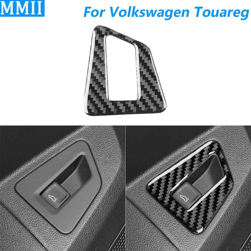 Per Volkswagen Touareg 2019-2026: Adesivo Decorativo in Fibra di Carbonio per Pannello Interruttori Portellone Posteriore