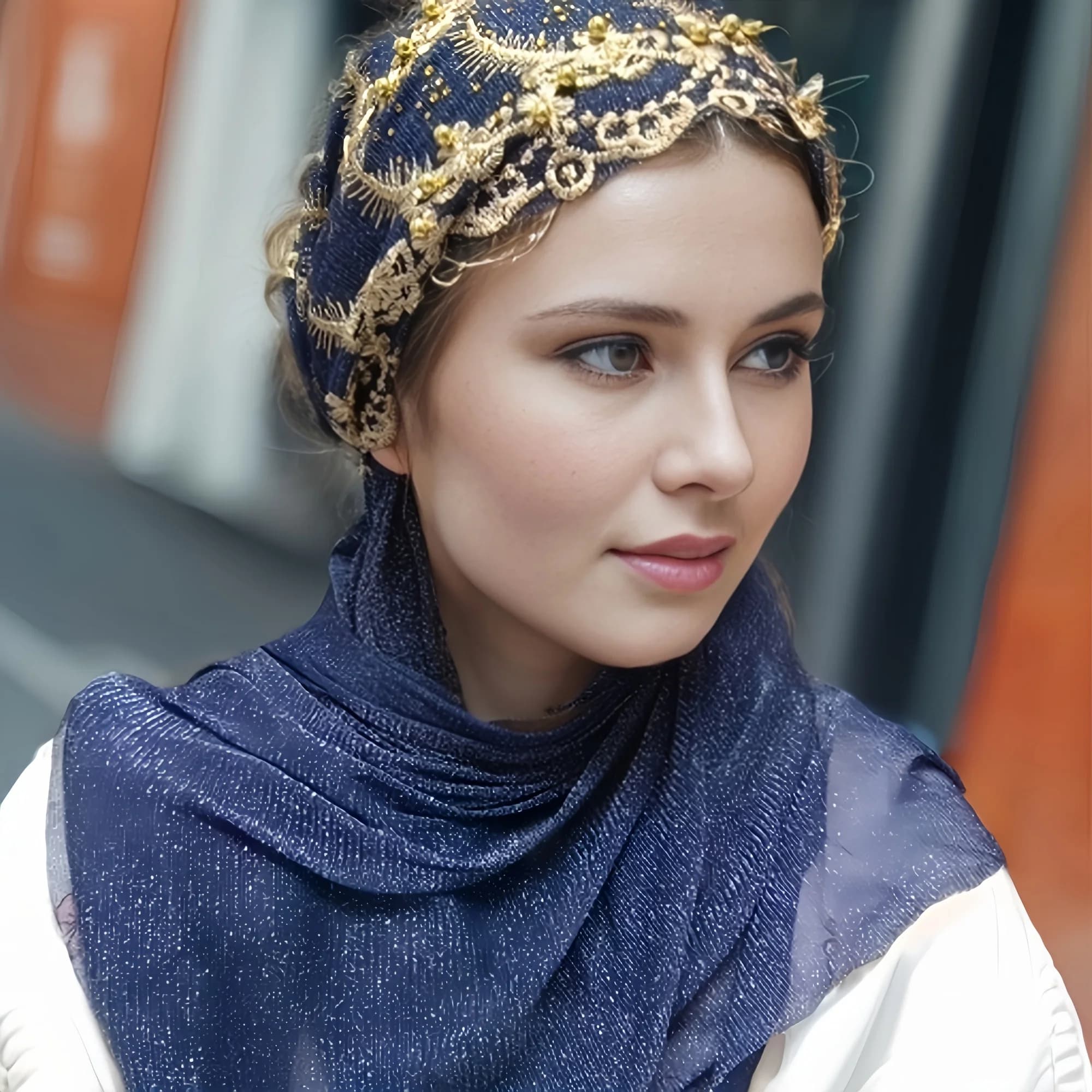 Cappellini per cappelli ricamati musulmani per donna Fascia per hijab musulmana Sciarpa istantanea Hijab Turbante islamico Splendido Bandana