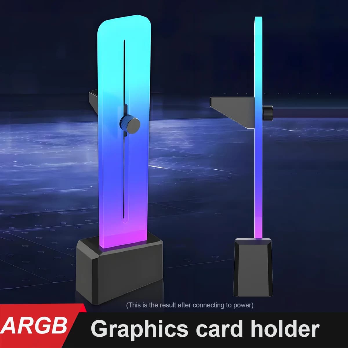 Supporto per scheda grafica per PC sollevabile e abbassabile, supporto anti-caduta ARGB per scheda grafica, supporto GPU per assemblaggio fai-da-te del computer