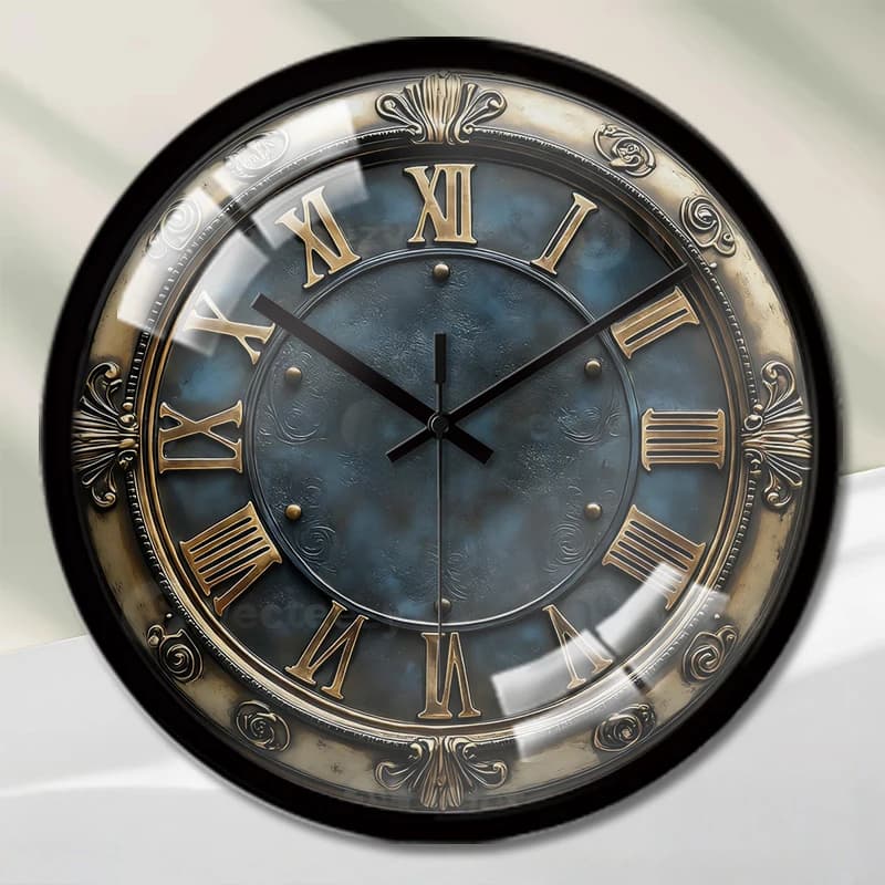 Orologio da parete vintage in bronzo, rotondo, silenzioso, adatto per soggiorno, scuola, studio, camera da letto, regali per bambini.