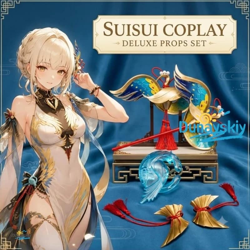 Fans Gift Cosplay Ornaments Suisui Headwear Headdress Waist Jewelry Wuthering Waves Character Dress Up Stage Accessories