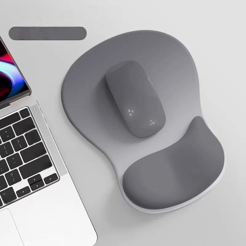 Ergonomic Mouse Pad with Gel Wrist Rest, Pain Relief Support, Smooth Non-Slip Surface, PU Base for Laptop PC Office Gaming