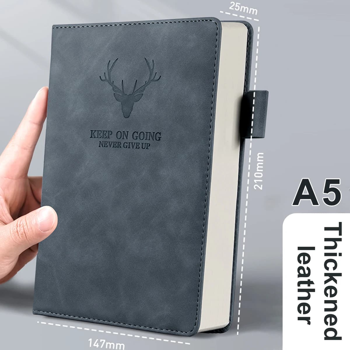 Notebook A5 Studente Pianificazione Efficienza Libro Ufficio aziendale Lavoro Conferenza Blocco note 360 pagine 100GSM Carattere Copertina in pelle