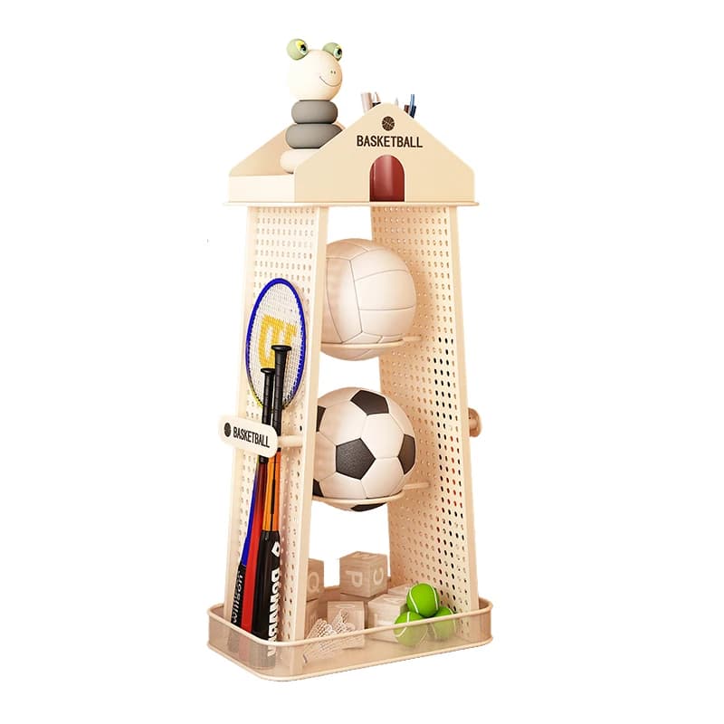 Basketball holders for indoor children, football holders, volleyball rack, badminton storage basket