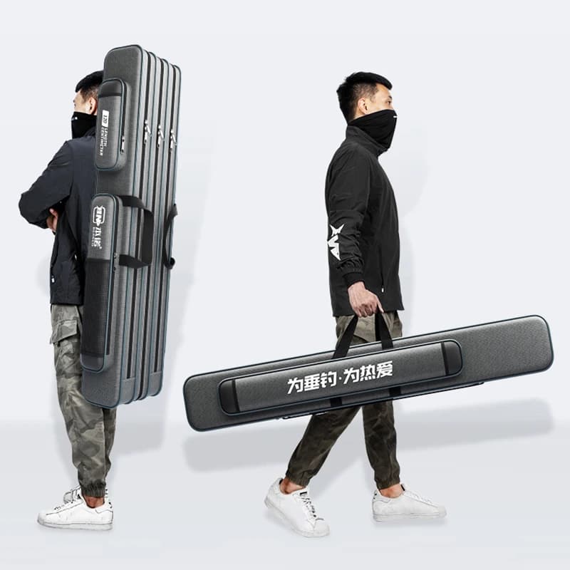 Canna da pesca Borsa spessa a 2/3 strati 80 cm-130 cm Borse multifunzionali per riporre esche Zaino per pesci a pancia grande Zaino per caccia sportiva