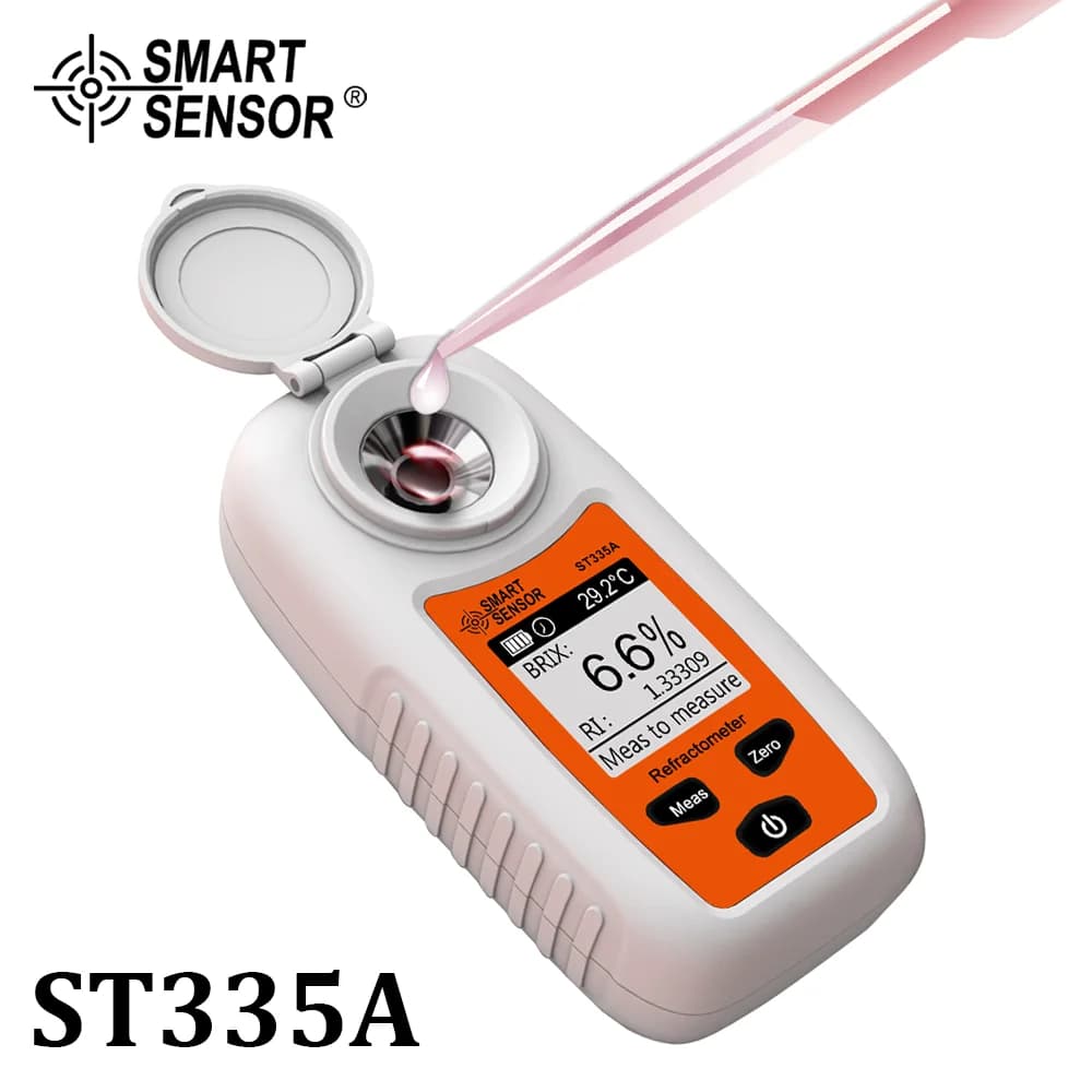 Rifrattometro Digitale LCD Misuratore Brix per Succhi di Frutta e Bevande, Rilevatore di Contenuto di Zucchero ATC, Strumento di Misurazione 0-35% Saccharometro