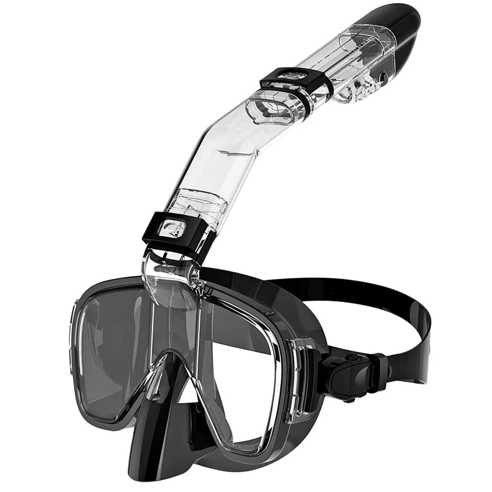 Underwater masks Set of folding snorkeling masks with completely dry upper system for free swimming Professional snorkeling equipment Adults Children