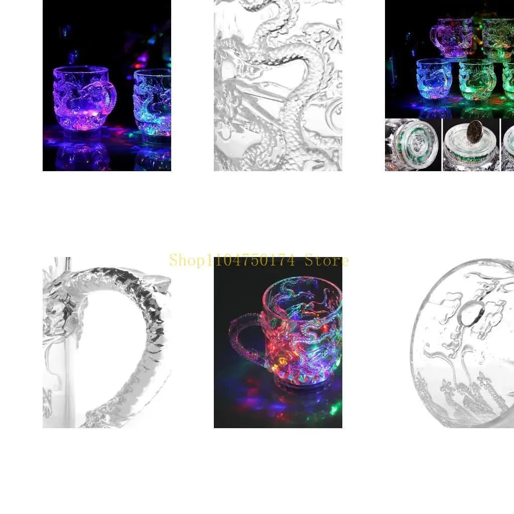 Bicchieri da birra Drago LED Induttivo Arcobaleno Colore Lampeggiante Luce Bagliore Tazze top vendita