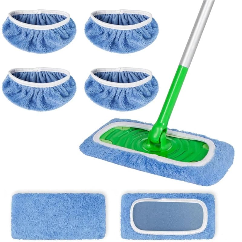 8 pezzi di panno in microfibra spugna assorbente di ricambio riutilizzabile adatto per mop piatti Swiffer accessori per il bagno domestico