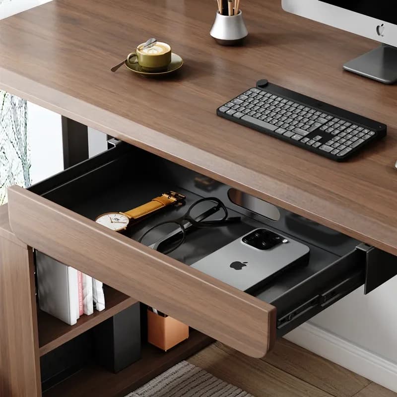 Desktop Under-Desk Drawer, Office Desk Storage Box, Hanging Hidden Organizer, Pull-Out Accessory for Books, Stationery