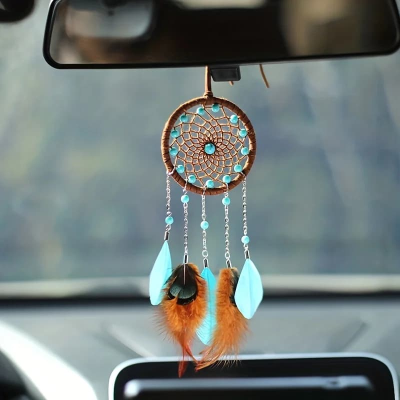 1pcs Car rearview mirror dream catcher pendant, car decoration pendant, family decoration, holiday party decoration