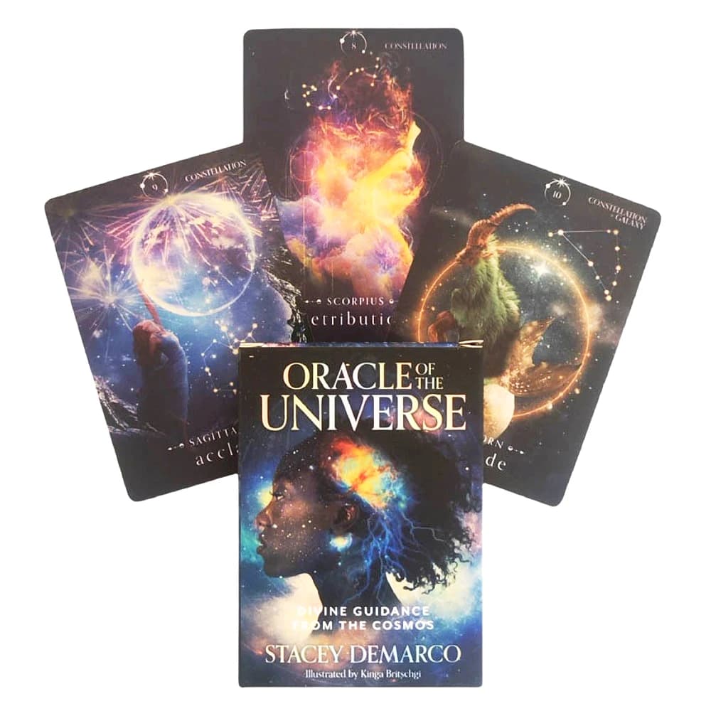 44 pezzi di carte Oracle of The Universe guida divina dal cosmo 10.4*7.3cm