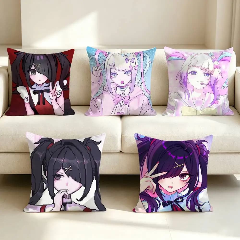 KAngel x Ame NEEDY GIRL Square Sofa Pillow Cover Solid Color Living Room Home Decor Cushion Case