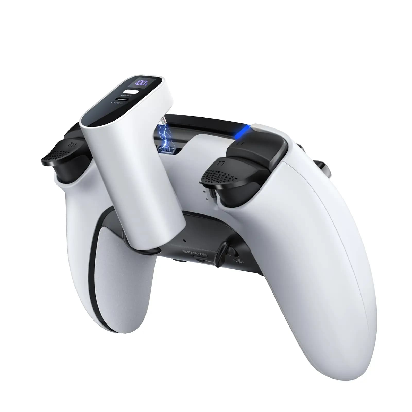 Caricabatterie per Controller PS5 Compatibile con PlayStation DualSense ed Edge, Power Bank Portatile Ricaricabile, Accessorio per Gaming