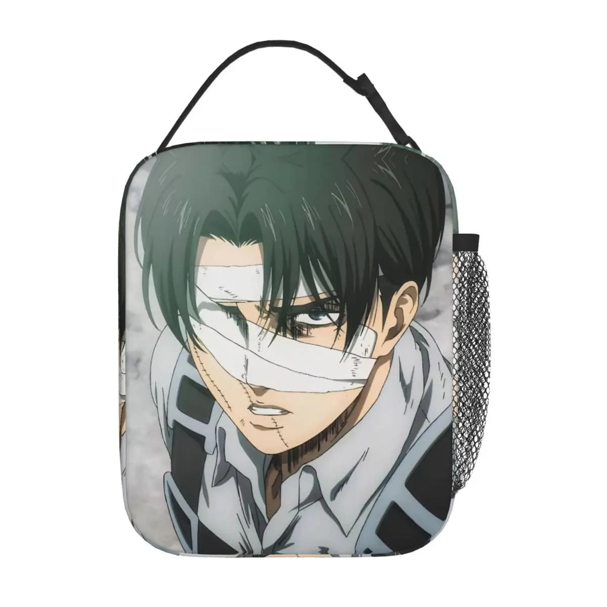 Borsa termica per il pranzo isolata AOT Anime Levi Ackerman Contenitore per pasti Tote portatile Lunch Box Borse per la conservazione degli alimenti Viaggio di lavoro