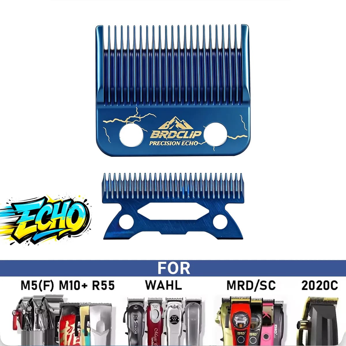 Lama di Ricambio in Ceramica e Acciaio ad Alto Tenore di Carbonio BRDCLIP BRD-808C Compatibile con Tosatrici MRD SC Madeshow ECHO