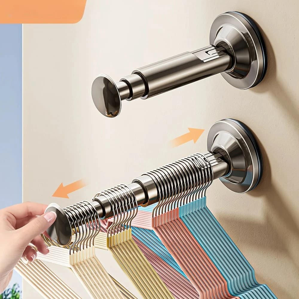 Multifunction suction hanger for balconies and walls, space saving organizer for the house