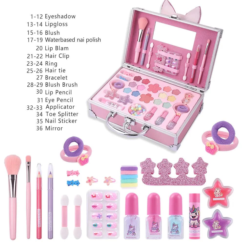 Professional Multifunctional Stage Makeup Kit Eyeshadow Blush Lip Gloss Complete Cosmetic Set Perfect Premium Holiday Gift