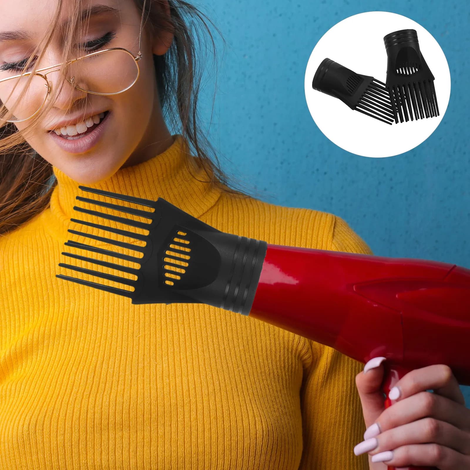 2 Pieces Accessory Hair Dryer, Multifunction Bag for Hair Dryer, Quick Drying Styling Tool, Heat Damage Prevention, Professional and Home Use