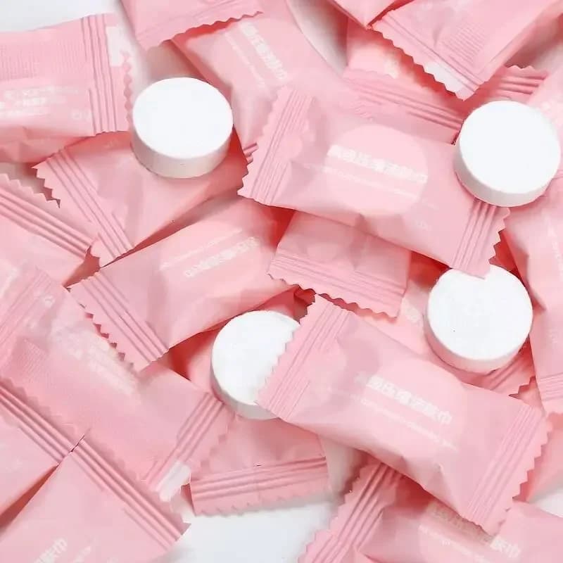 In sacchetto compreso 50/100 pezzi Asciugamani compressi da viaggio adatti per pelli sensibili Asciugamano detergente in cotone Confezione viso usa e getta