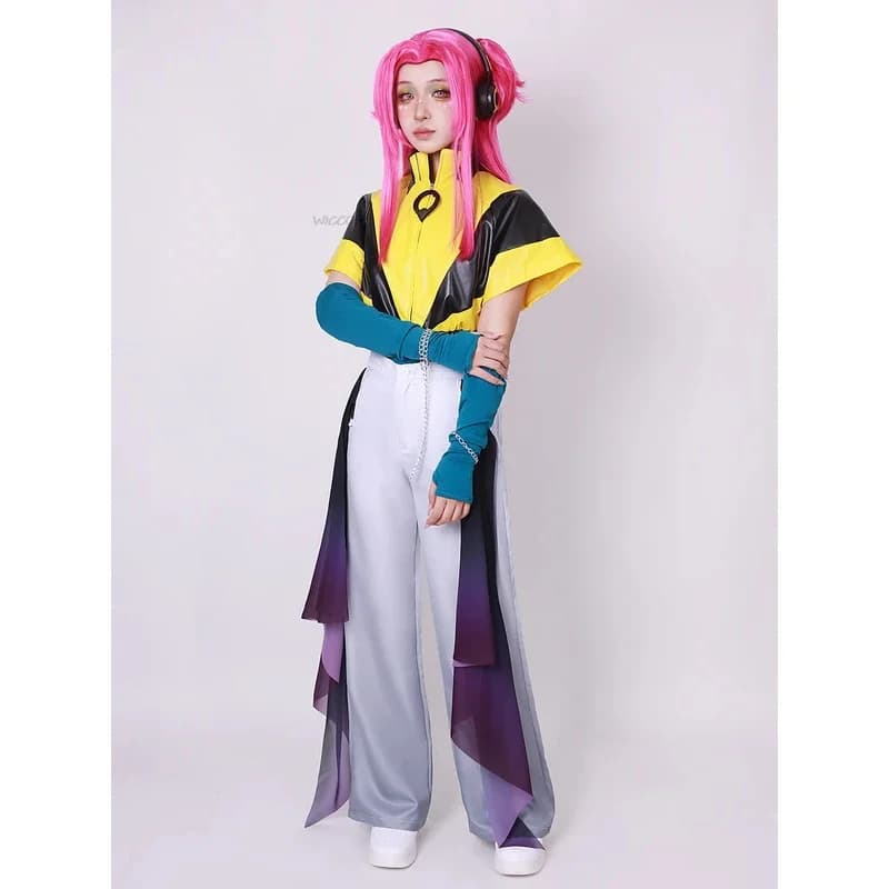Game LOL Costume Clothes Wig Uniform Cosplay Heart Steel Halloween Party Woman Alunea;6'x,9;y'
