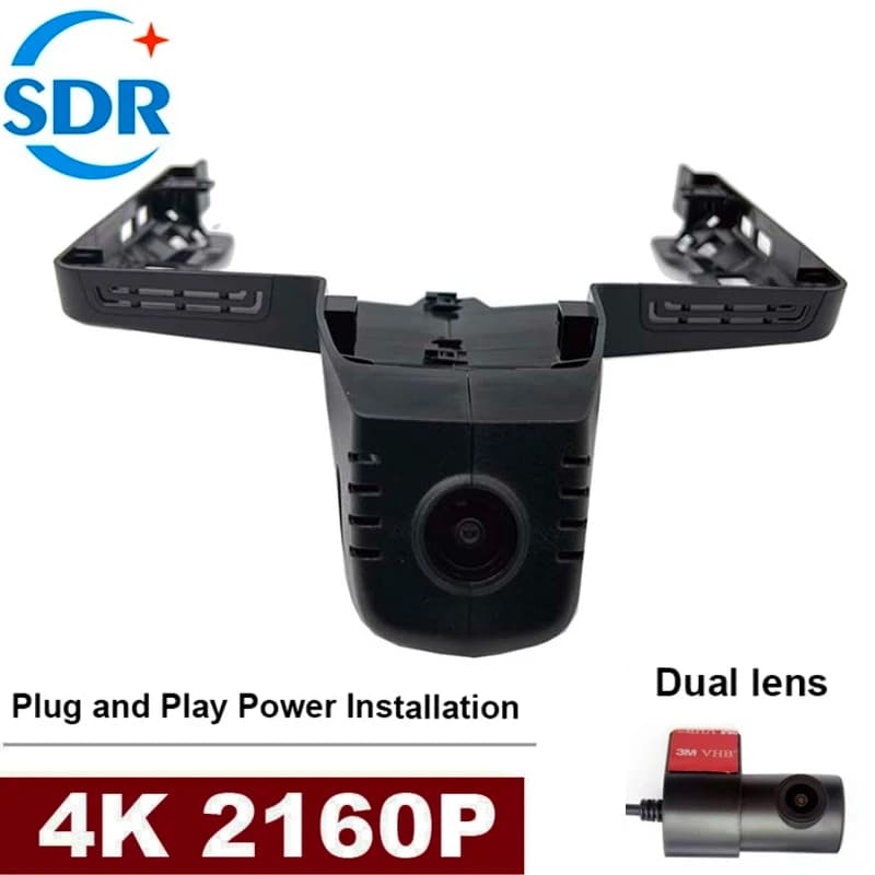 4K HD 2160P Plug and play installazione videoregistratore DVR per auto wifi Dash Cam fotocamera a doppia lente per BMW IX 2022 2023 con orologio APP