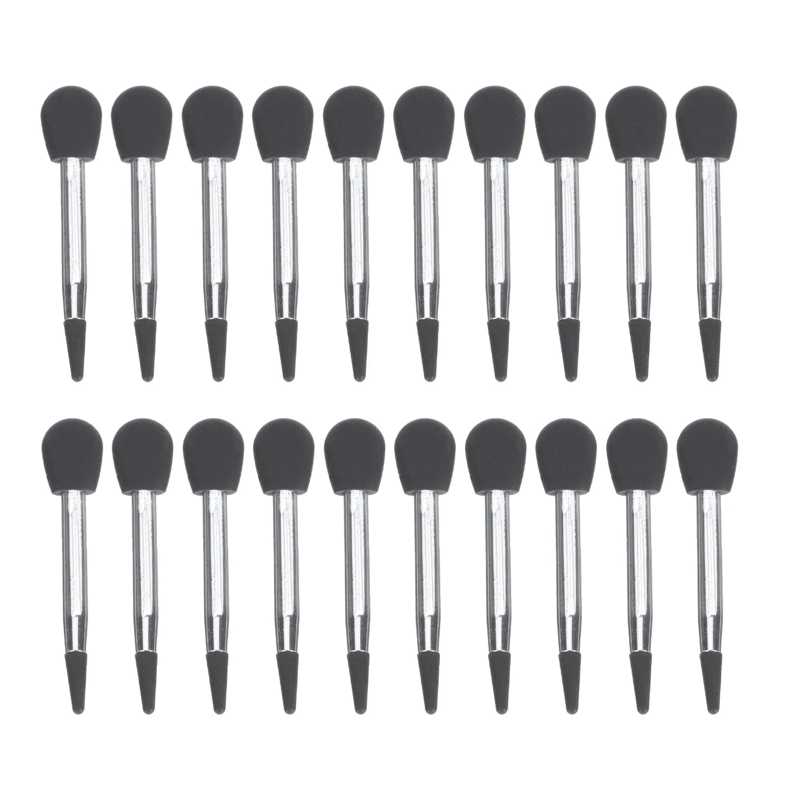 20 Pennelli in Silicone a Forma di Microfono per Ombretto, Applicatore Trucco, Pennello per Rossetto e Lucidalabbra, Strumento Professionale per il Trucco
