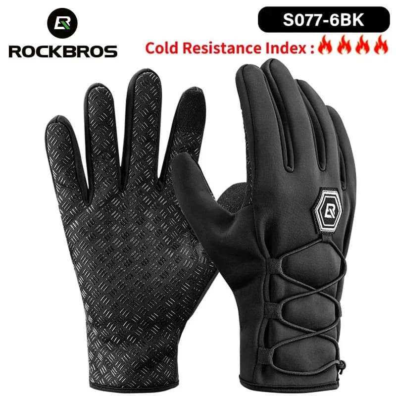 ROCKBROS guanti invernali tenere in caldo sciarpa Touch Screen maschera termica guanti da ciclismo antivento campeggio escursionismo guanti da alpinismo